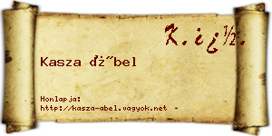 Kasza Ábel névjegykártya