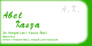 abel kasza business card